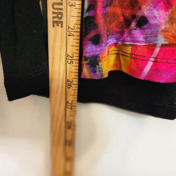 Simply Art by Dolcezza Top Multi Color Abstract Tunic Long Sleeve Women L Artsy - Picture 12 of 12